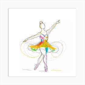 Dancing in Color The Ballet of Light Ballerina IIII Art Print