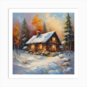 Cabin In The Woods Art Print