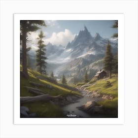 Mountain Landscape 47 Art Print