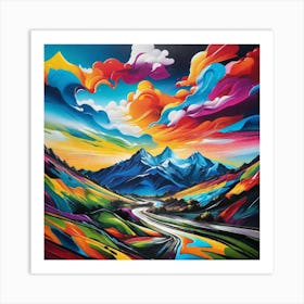 Rainbow In The Sky 11 Art Print