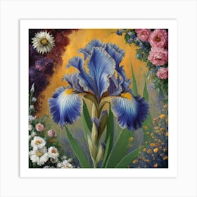 Blue Iris 3 Art Print