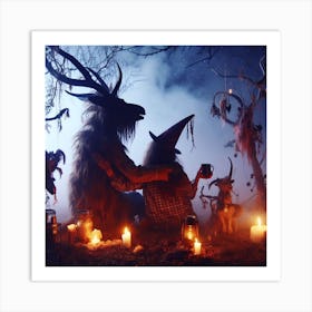 Witches In The Forest Art Print