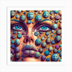 Woman'S Face Art Print