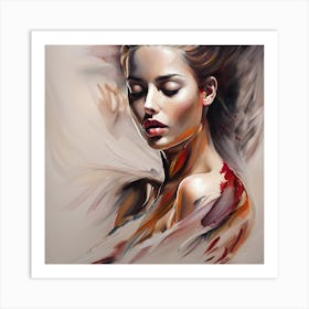 Abstract  Of A Woman 6 Art Print