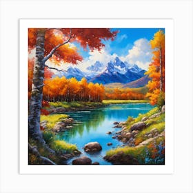 Autumn In The Mountains Art Print