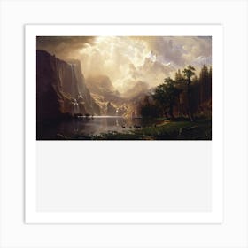 Among The Sierra Nevada, California By Albert Bierstadt Art Print