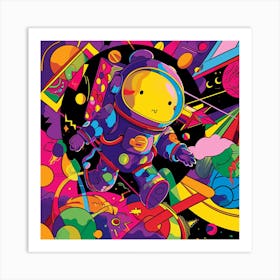 Kawaii Astronaut 1 Art Print