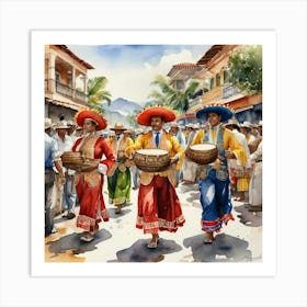 Venezuelan Street Musicians Art Print