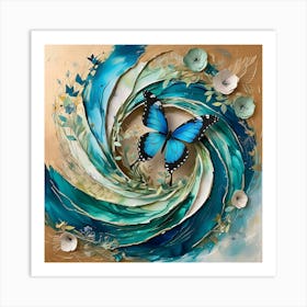 Blue Butterfly Art Print