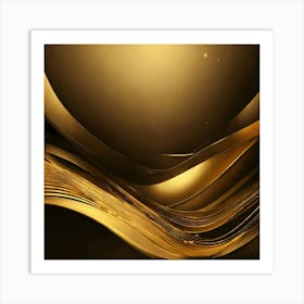 Abstract Gold Background Art Print