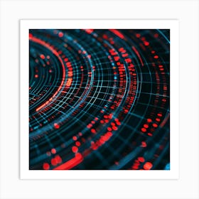 Abstract Digital Technology Background Art Print