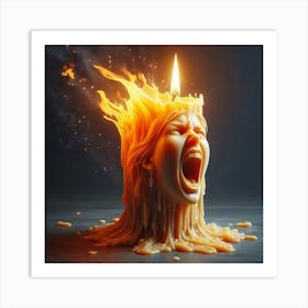 Burning Candle Art Print