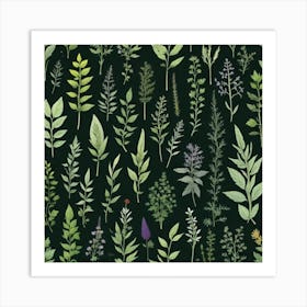 Herbs As A Background Mysterious (1) Art Print