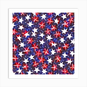 Patriotic Stars Art Print