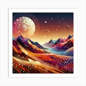 Abstract Landscape Painting Art Print