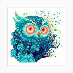 Blue Owl 2 Art Print