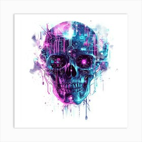 Skull - Digital Art.Generated AI. Wall Art Print 1 Póster