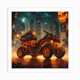 Pumpkin Car (Cyberpunk5) Art Print