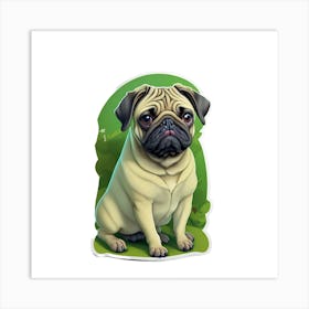 Pug Dog Art Print