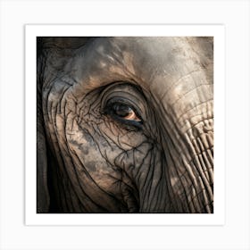 Close Up Of An Elephant'S Eye Art Print