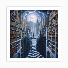 City Of Books 3 Art Print