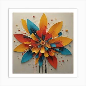 Abstract Flower Art Print