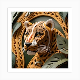 Cheetah Head Bohemian Wall Art 2 Art Print