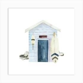 Beach House 1 Art Print