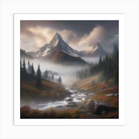 Mountain rivers Art Print