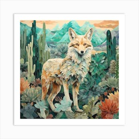 Fox In The Desert Art Print