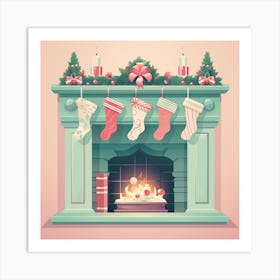 Christmas Stockings 1 Art Print