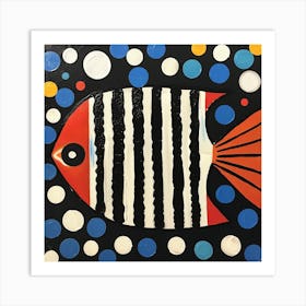 Fish With stripes Art Print