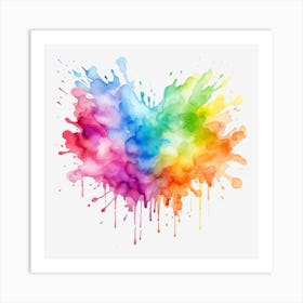 Rainbow Heart Affiche