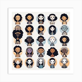 Portrait Of African Women Art Print