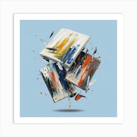 A group of paintings falling on top of each other 13 Art Print