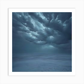 Storm Clouds Over The Ocean Art Print