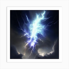 Lightning In The Sky 7 Art Print