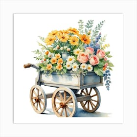 Flower Cart Art Print