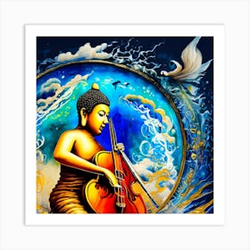 The Playing Buddha #3 Art Print