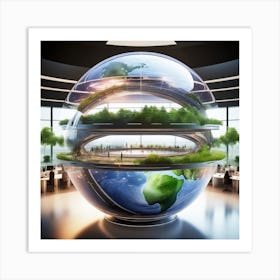 3d Rendering Of A Planet Art Print