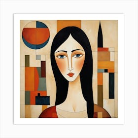 Contemporary Artwork Inspired By Amadeo Modigliani Art print 2 Art Print