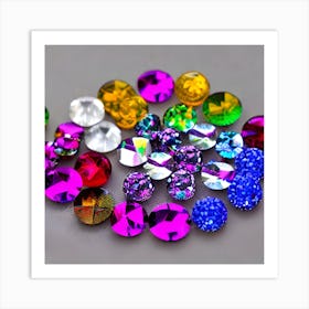 Rainbow Swarovski Crystals Art Print