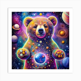 Psychedelic Bear Art Print