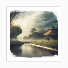 House By The Water Art Print