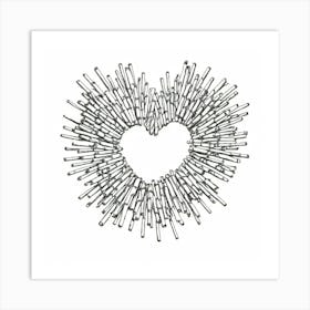 Heart Of Sticks Art Print