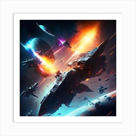 Space Battles Art Print