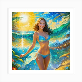 Girl In A Bikini hiii if Art Print