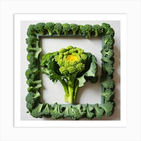 Framed Broccoli 8 Art Print