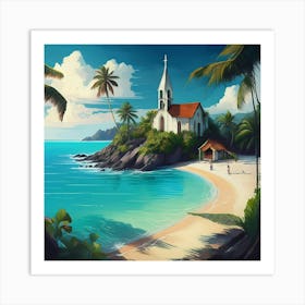 Church On The Beach 12 Art Print