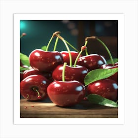 Cherry Stock Videos & Royalty-Free Footage Art Print